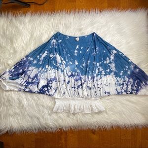 Surf gypsy colder shoulder tie dye crop medium